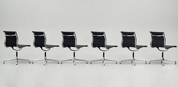 Charles & Ray Eames, a set of six chairs model "EA101", Vitra, 2018.