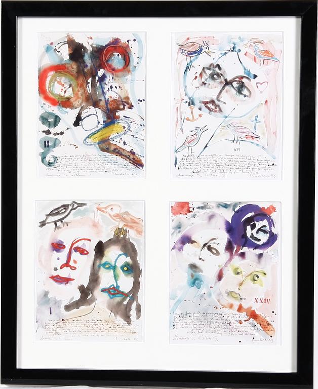 LUNDELL, ULF. Tryck, 4 st. Tryckt sign o dat 03.