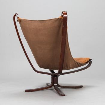Sigurd Ressel, fåtölj, "Falcon chair", Vatne Möbler Norge 1970-tal.