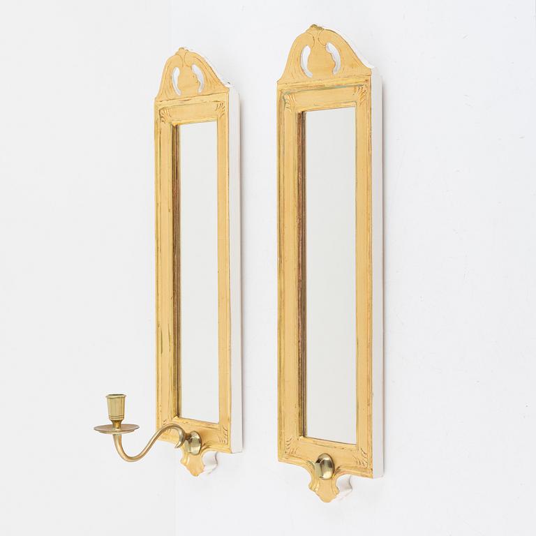 A Pair of Mirror Sconces, 'Regnaholm', from IKEA's 18th-Century series.