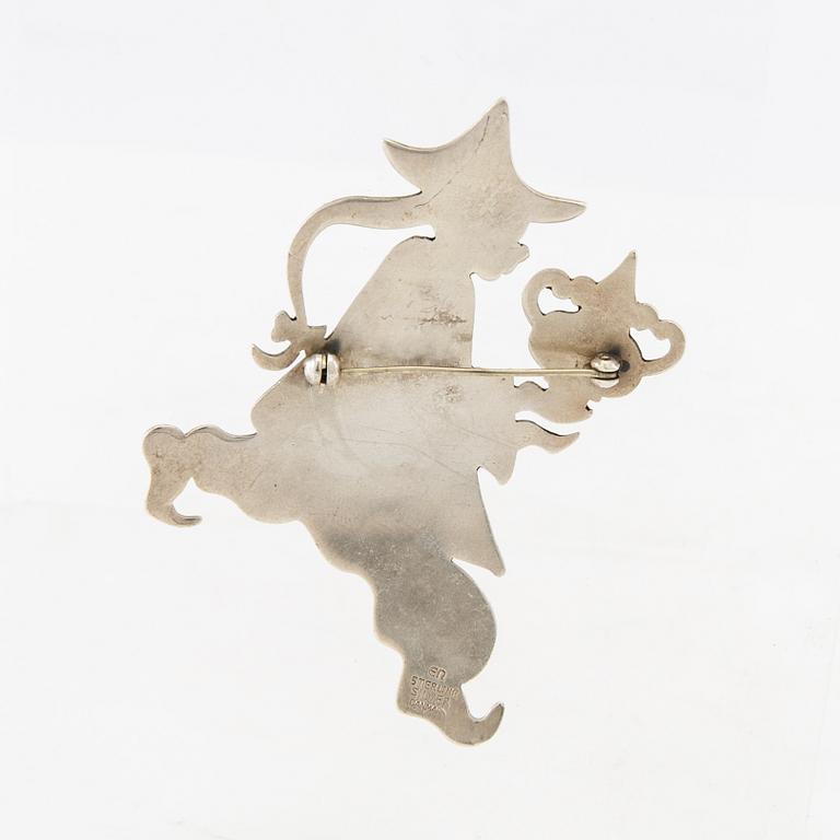 Brooch sterling silver Denmark mid-20th century.
