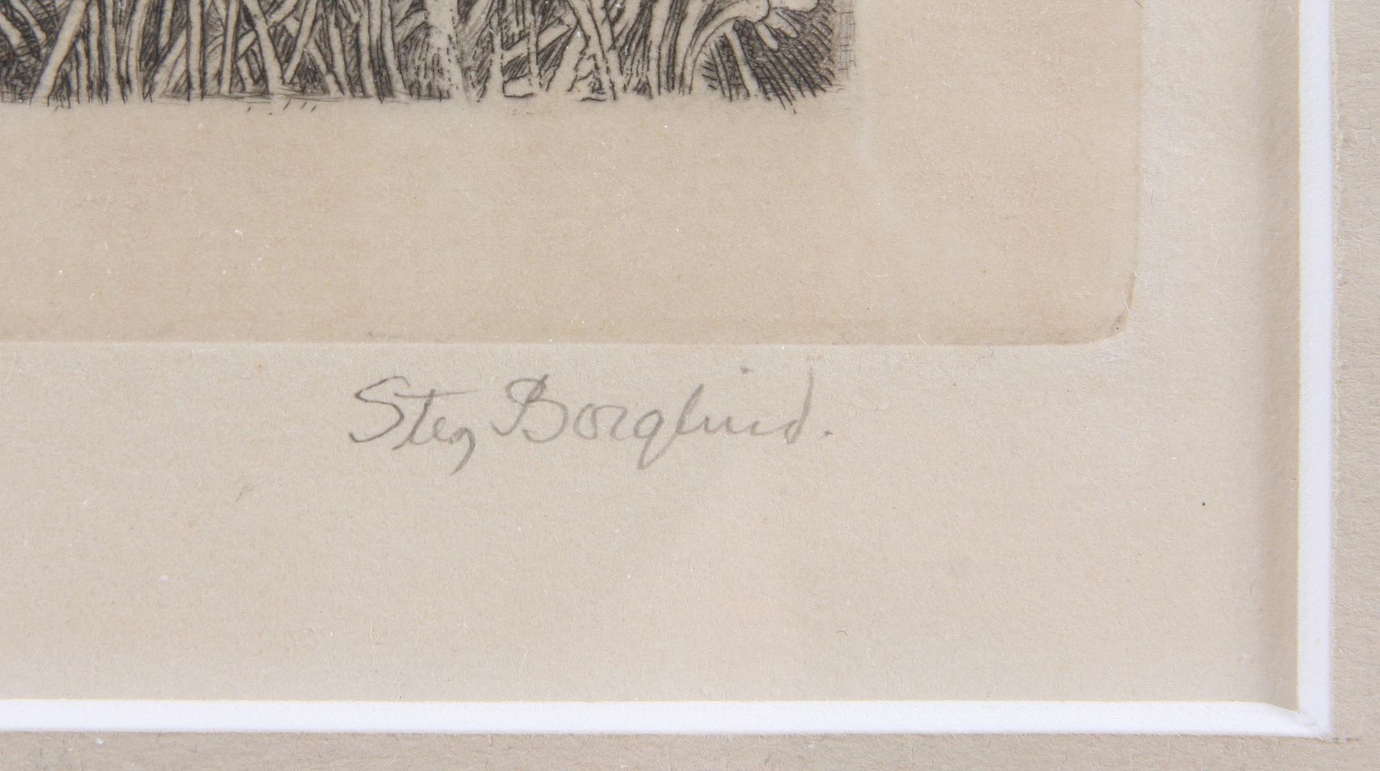 STIG BORGLIND, etsning, sign.