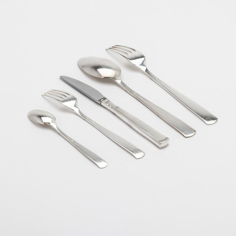 Jacob Ängman, besticksuppsättning, 103 delar, silver, "Rosenholm", GAB, Eskilstuna & Stockholm, 1960-70-tal.