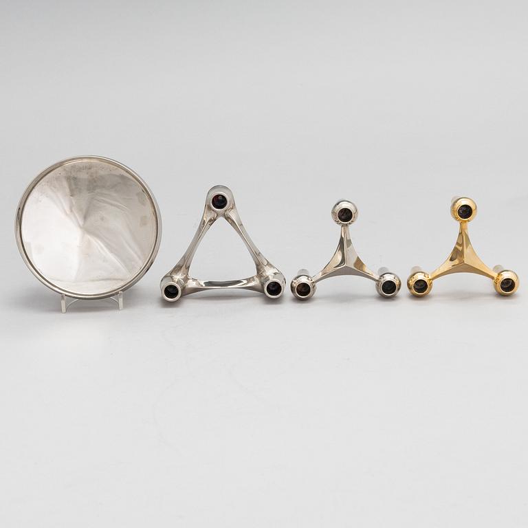 Ljusstake, 8 + 1 delar, Stoffic & Fritz Nagel, Tyskland, 1900-talets andra hälft.