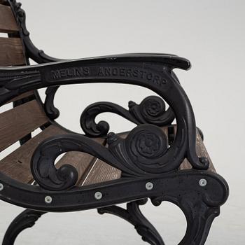 A pair of garden armchairs from Melins, second half of the 20th Century.