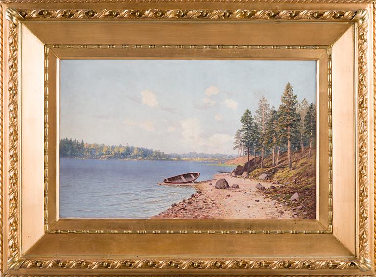 Eugen Taube, Boat by the beach.