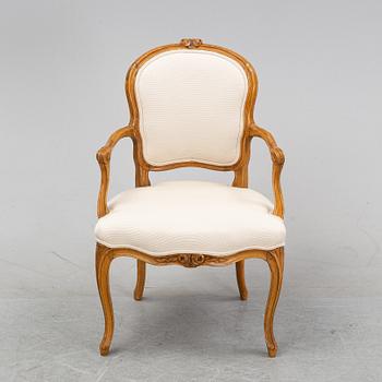 A rococo/Louis XV armchair, second half of the 18th century.