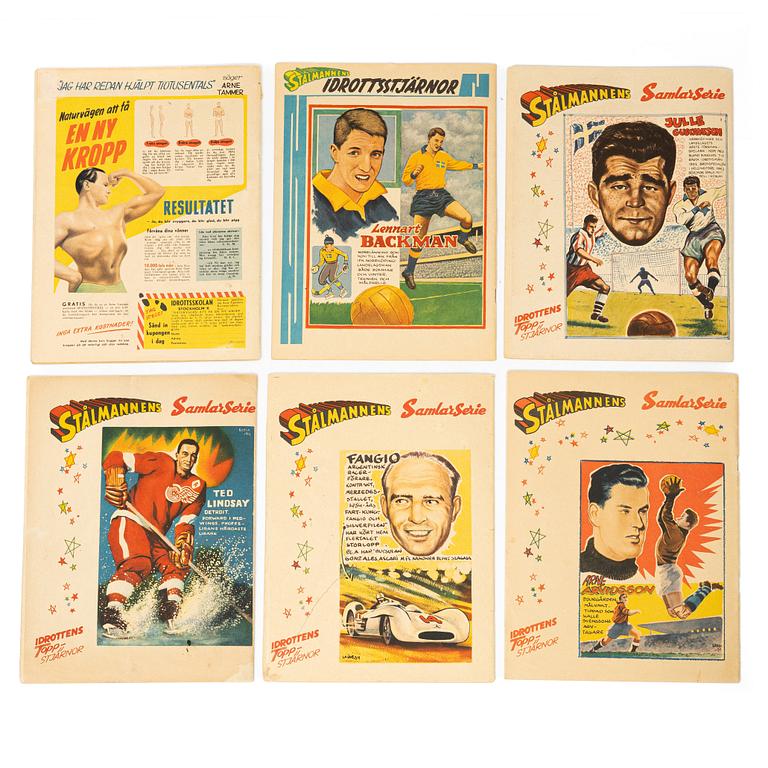 Comic books, 15, "Stålmannen", assorted years and issues, including 1953.