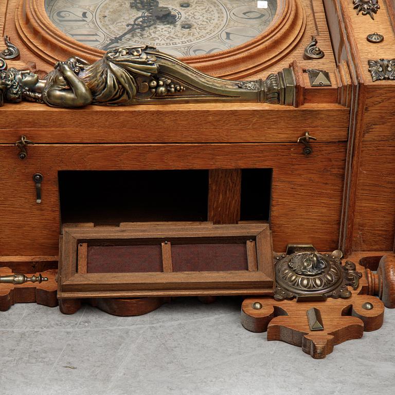 A Neo-Renaissance Lenzkircher wall clock, late 19th Century.