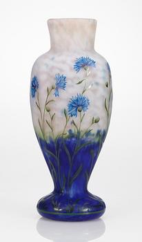 A Daum Art Nouveau cameo glass vase, Nancy, France.