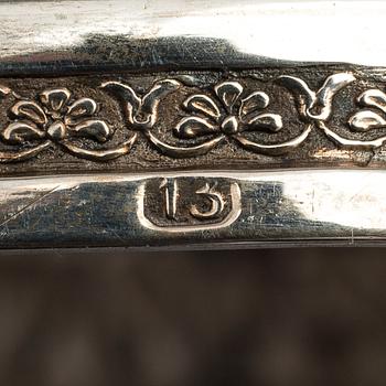 LJUSSTAKAR, silver, Tyskland 1800-talets början, vikt 580 g.