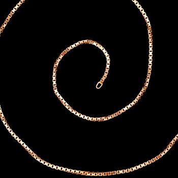 KEDJA, 18 k guld, venetiansk länk. Vikt ca 17 gram.