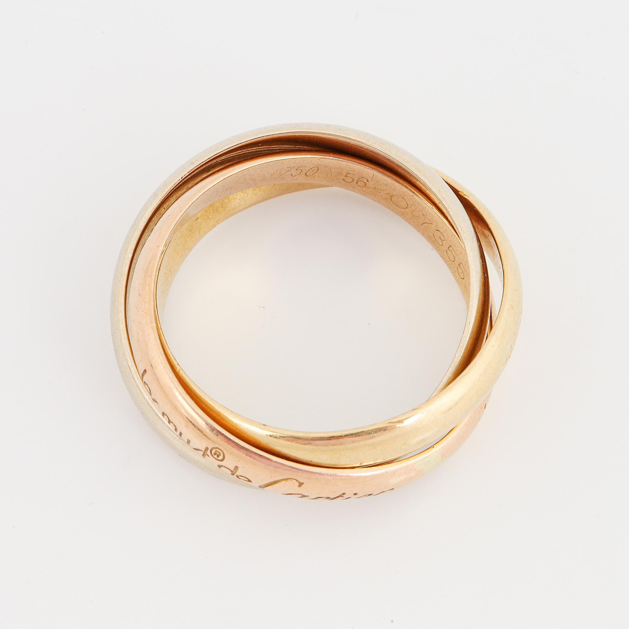 Cartier, must de Cartier, ring 'Trinity' 18K in three colours.