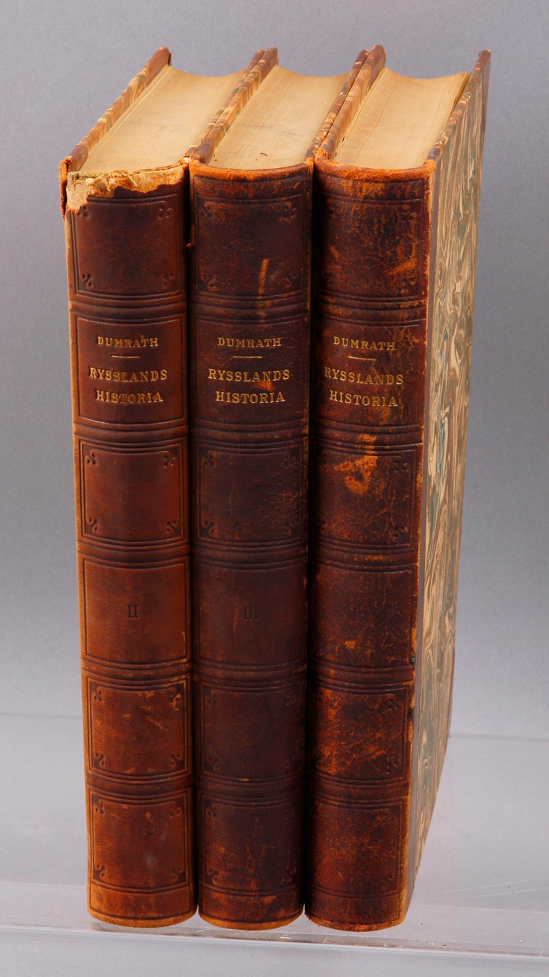 BÖCKER, 3 vol, Rysslands Historia, Dumrath, 1927.