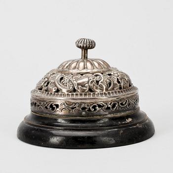 RINGKLOCKA, silver och trä, nyrokoko, London, 1800-tal.