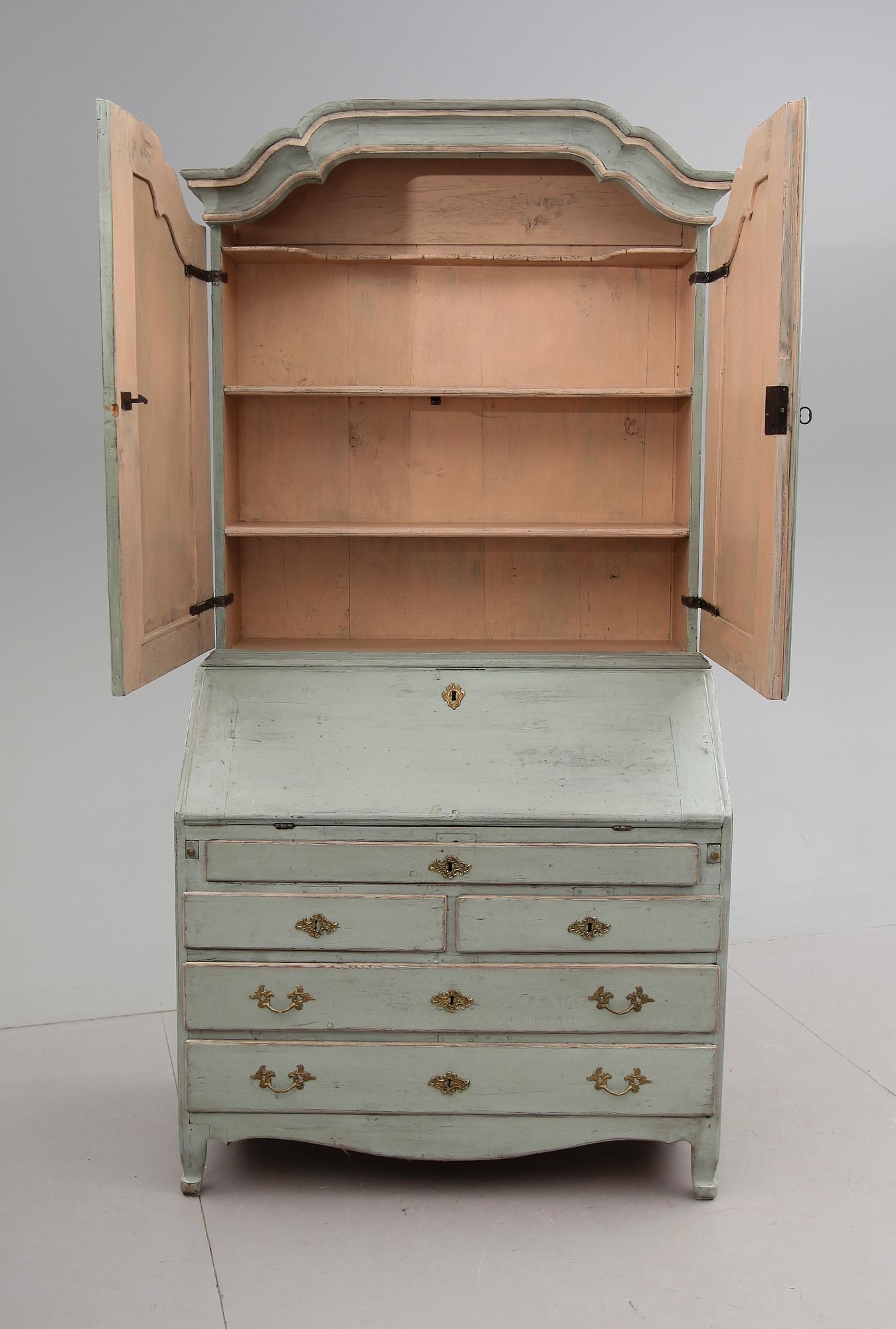 SKRIVSKÅP, rokoko, 1700-tal.