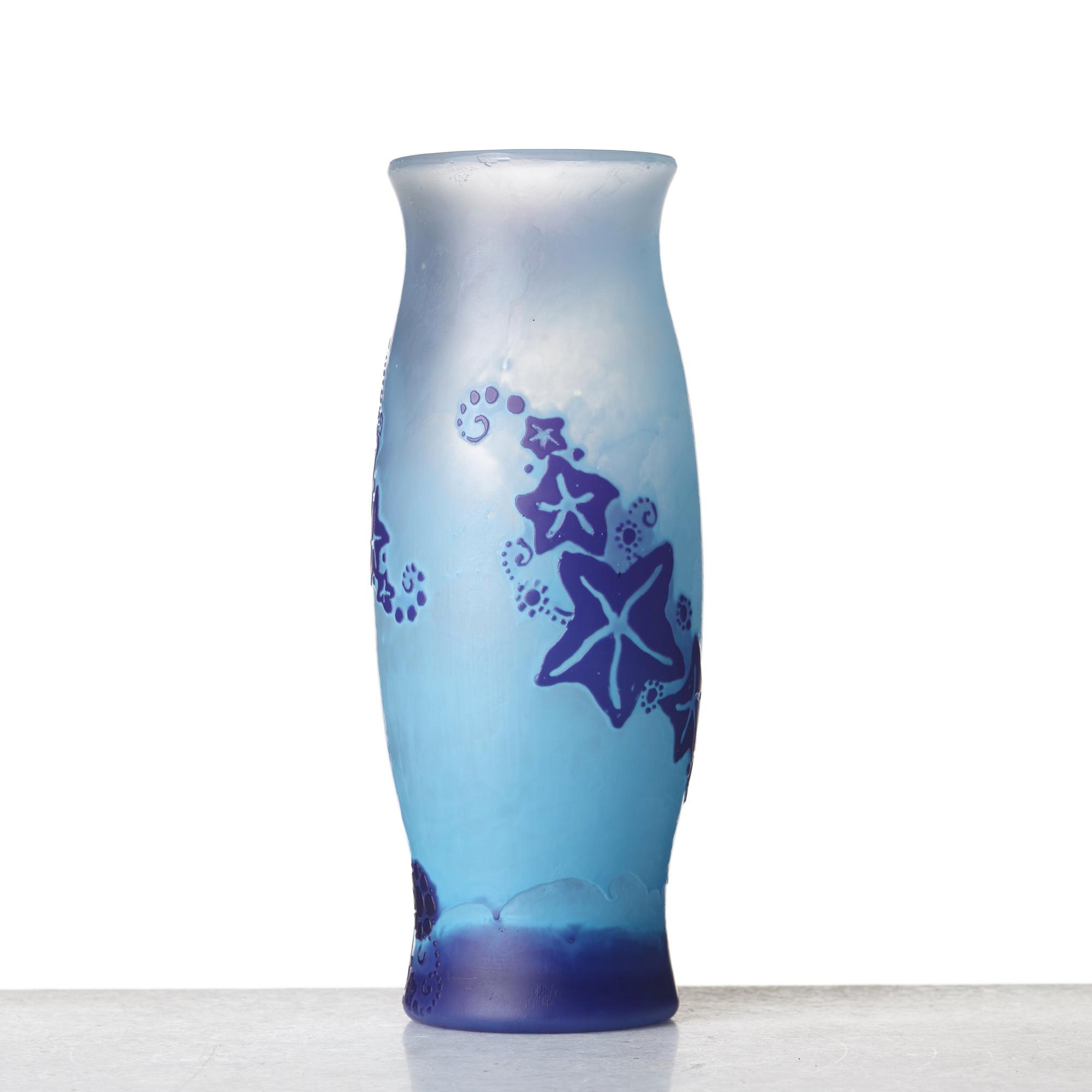 Fritz Blomqvist, an Art Nouveau cameo glass vase, Orrefors, Sweden ca 1915.