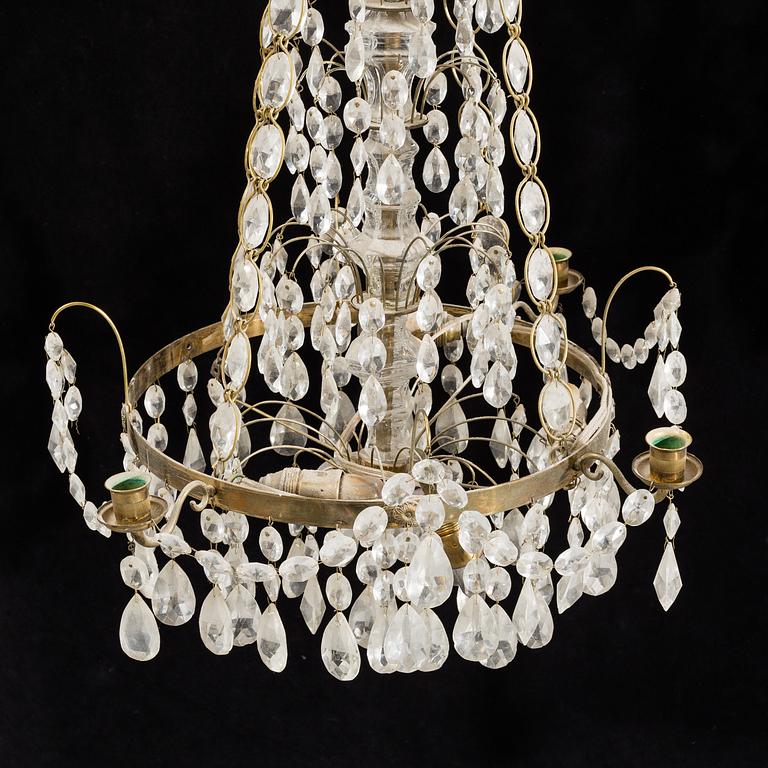 A mid 20th century Gustavian style chandelier.