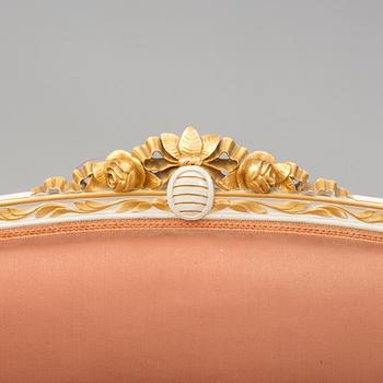 SOFA, gustavian style, Myrstedt & Sterns, Stockholm. Early 20th century. Signed with label.