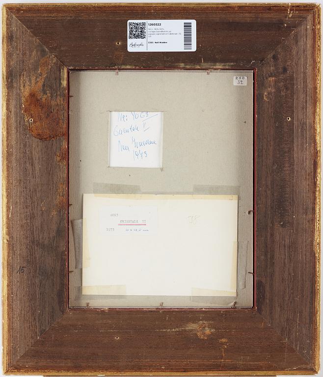 NELL WALDEN, collage/mixed media on paper, sigend and dated-73.