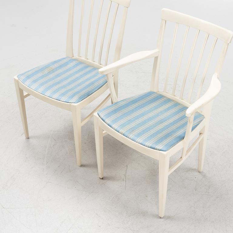 Carl Malmsten, matbord, 6 stolar, 2 karmstolar, "Herrgården", Bodafors, 1900-talets slut.