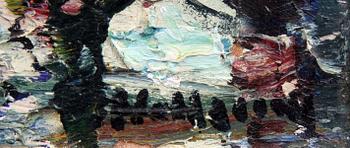 BENGT HILLGRUND, oljemålning på pannå, sign.