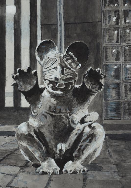 Per-Ivar Lindekrantz, watercolour and pencil, signed.