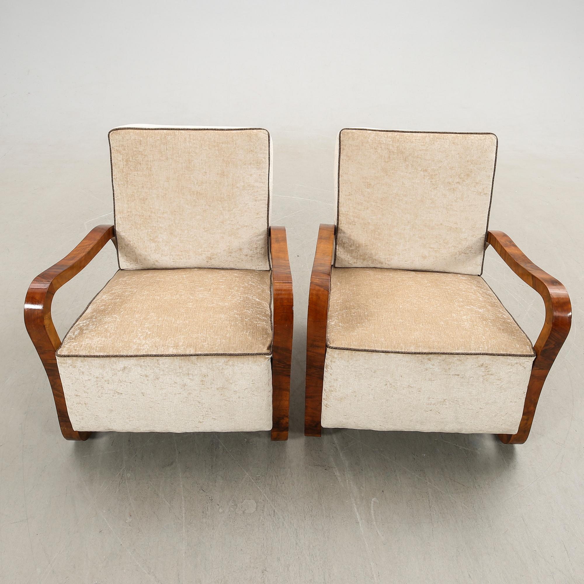 Fåtöljer, ett par, Art Deco, 1900-talets första hälft.
