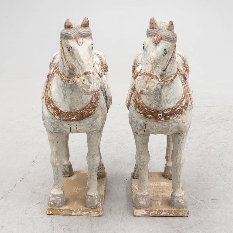 A pair of sculptures, China, second half of the 20th Century.