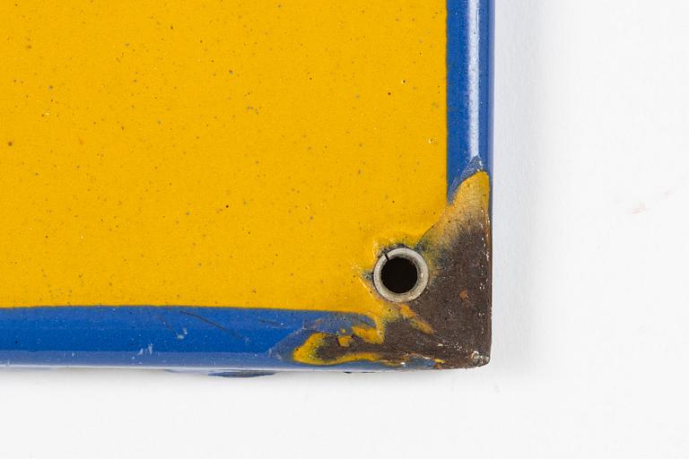 Emaljskylt, "POST", 1900-talets första hälft.