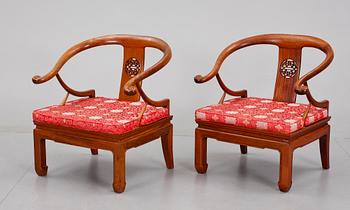 FÅTÖLJER, ett par, Hongkong, 1980-tal.