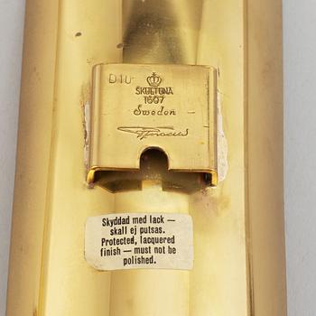 PIERRE FORSSELL, four brass wall sconces, Skultuna.