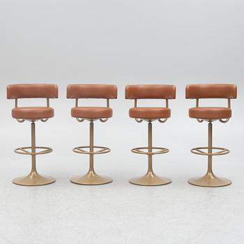 Börje Johanson, four 'Jupiter' bar stools, Johanson Design, second half of the 20th century.