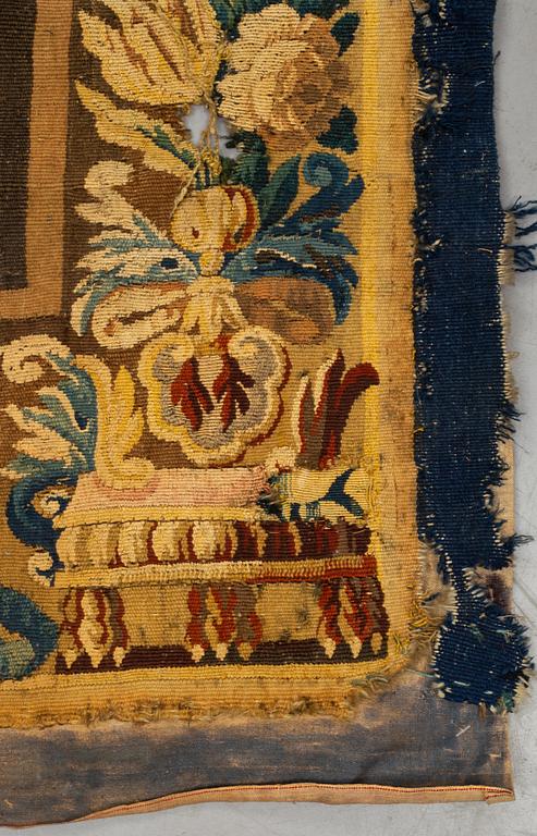 A tapestry, "Verdure", tapestry weave, "entre-fenêtre", Aubusson around 1700-first half of the 18th century.