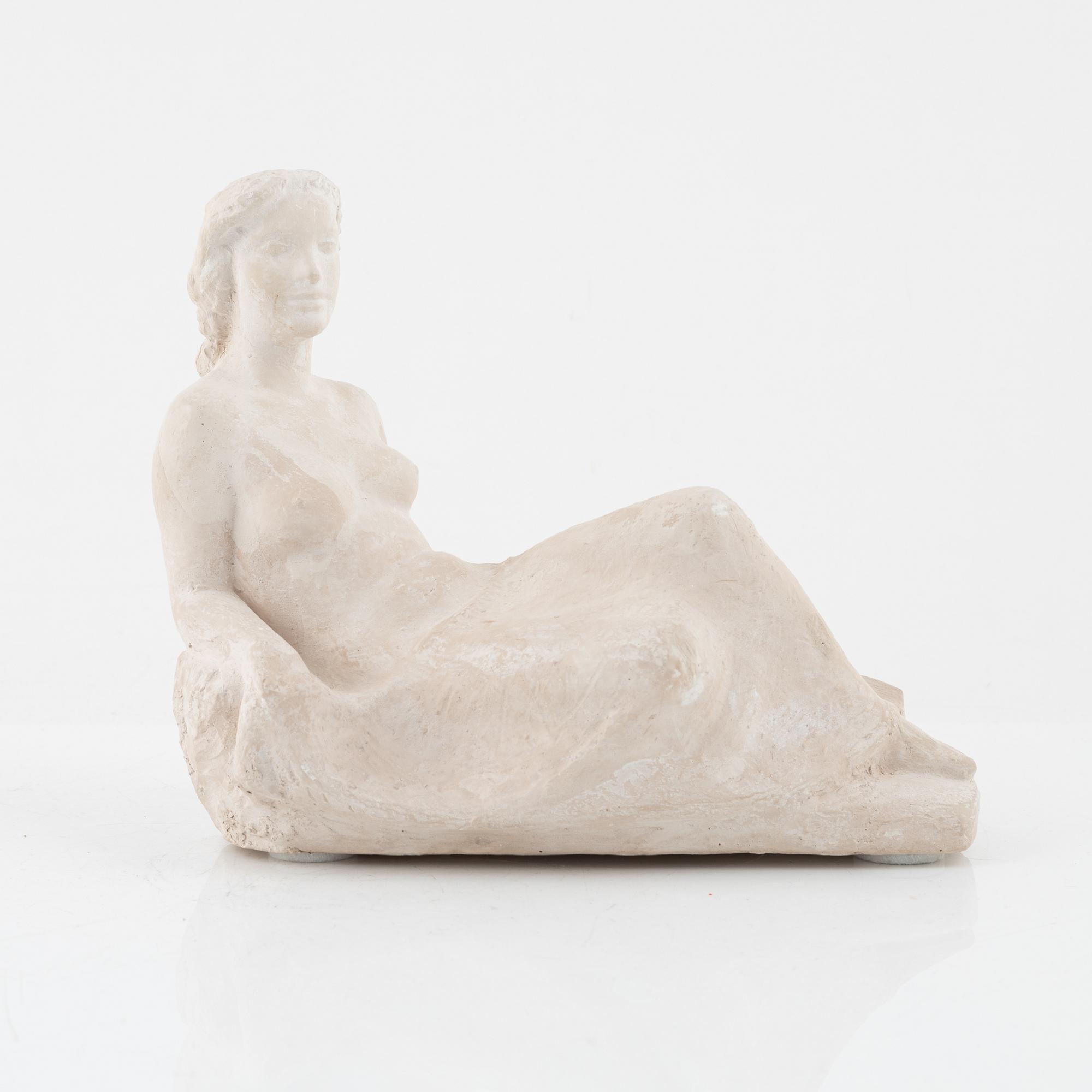 David Wretling, skulptur, osignerad, bemålad gips.