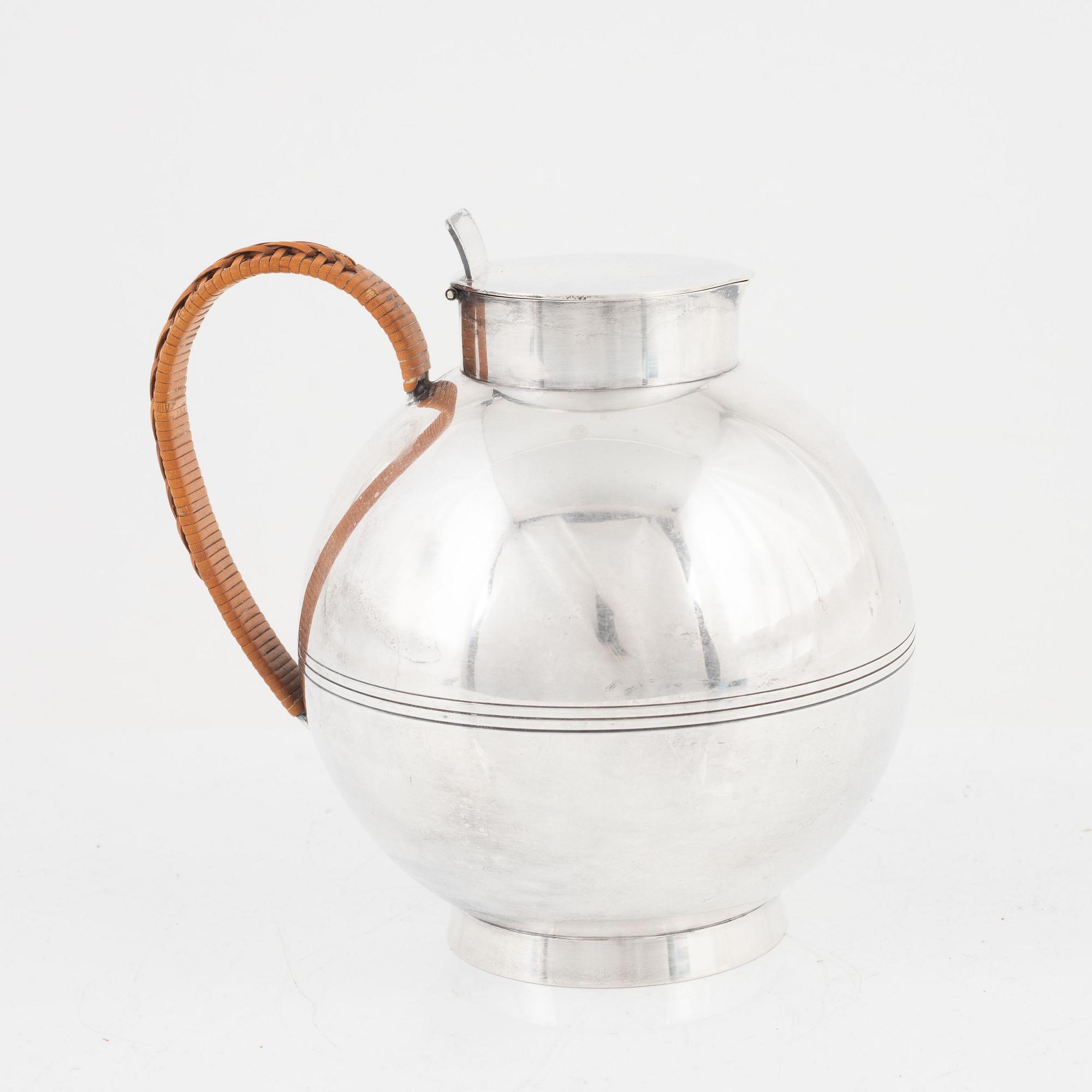 Sylvia Stave, kanna, nysilver, K Andersson, Stockholm 1930-tal.