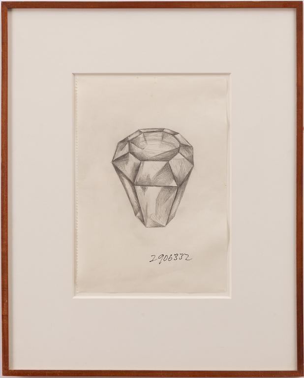 Jonathan Borofsky, "Teckning vid 2 906 332/ I dreamed I saw a red Ruby".