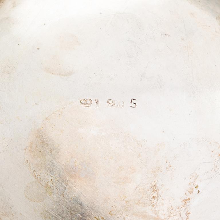 Te- och kaffeservis, 4 delar, silver, Tyskland 1900-talets första hälft.
