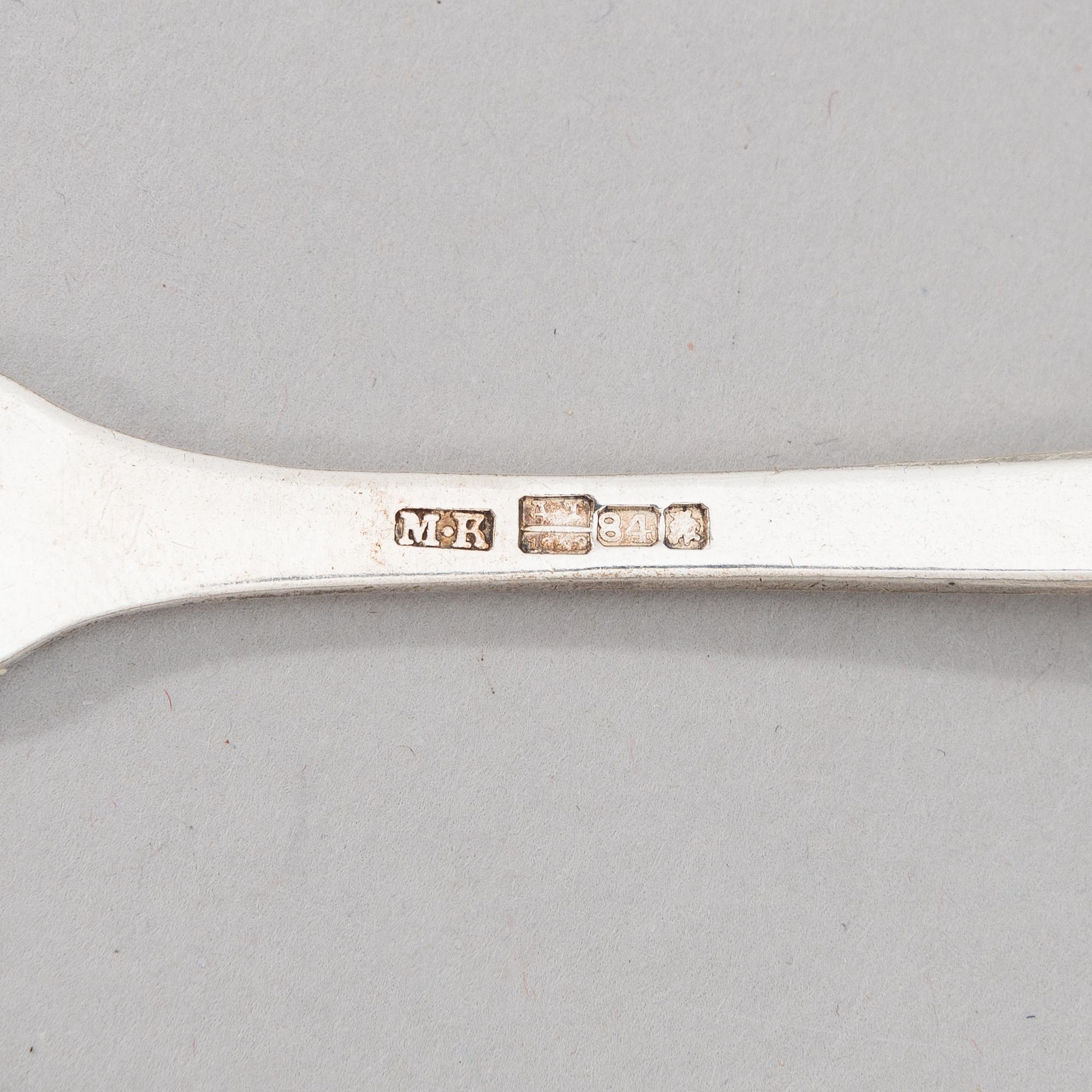 Skedar, 6 st, silver, S:t Petersburg 1842.