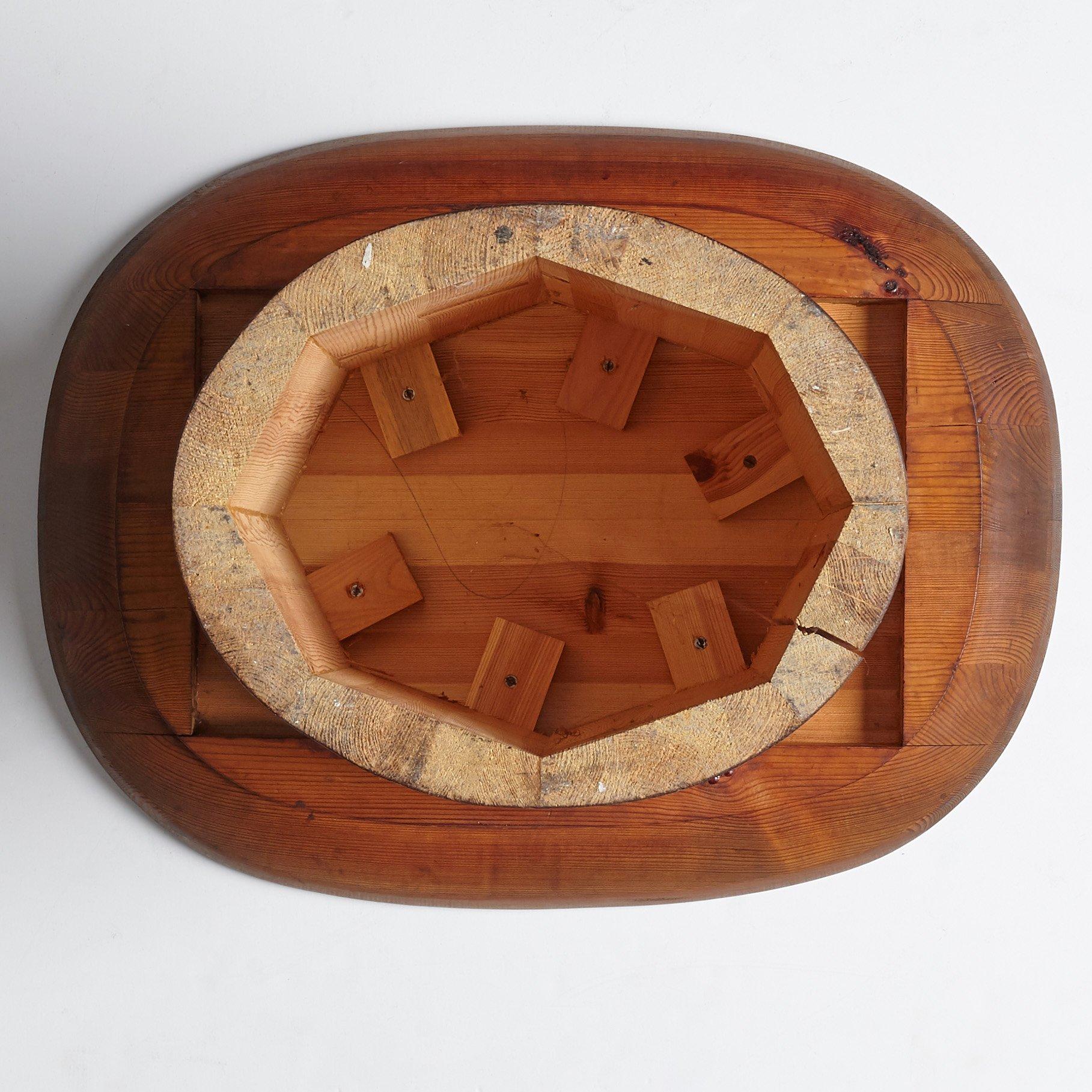 Axel Einar Hjorth, a stained pine "Utö" table, Nordiska Kompaniet, Sweden 1930's.
