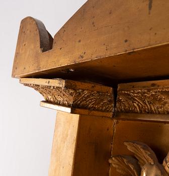 SPEGEL MED KONSOLBORD, empire, 1800-tal.