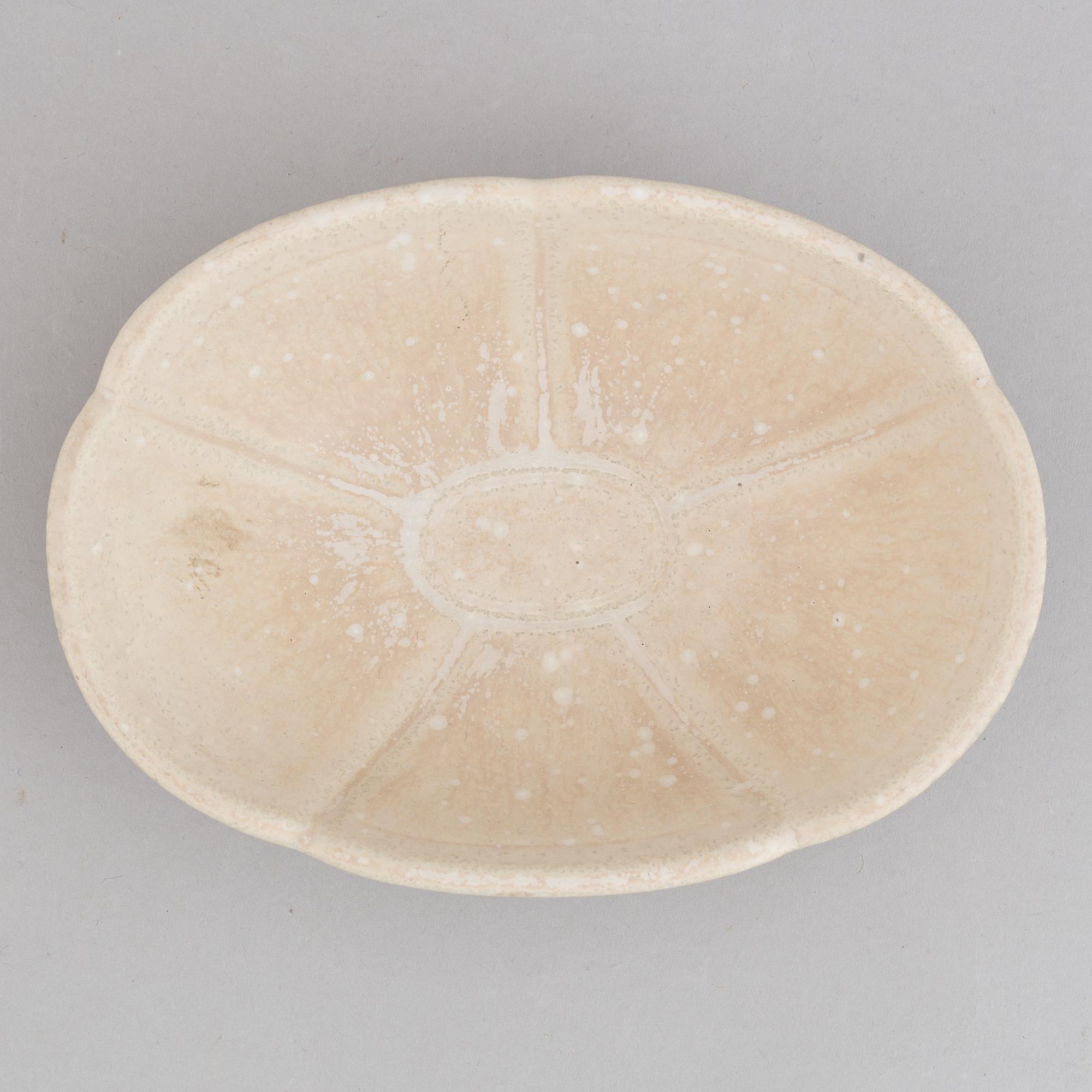 Gunnar Nylund, a set of 2 double" stoneware pots, model UB and a bowl, Rörstrand, Sweden 1940's.