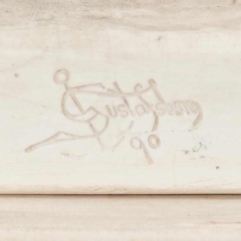 Johan Peter Molin, after, "Belt buckle" Gustavsberg parian around 1900.