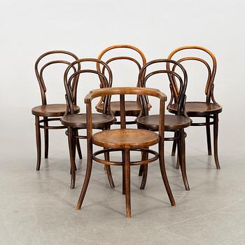 STOLAR 5 st samt KARMSTOL snarlika tidigt 1900-tal bla Thonet.