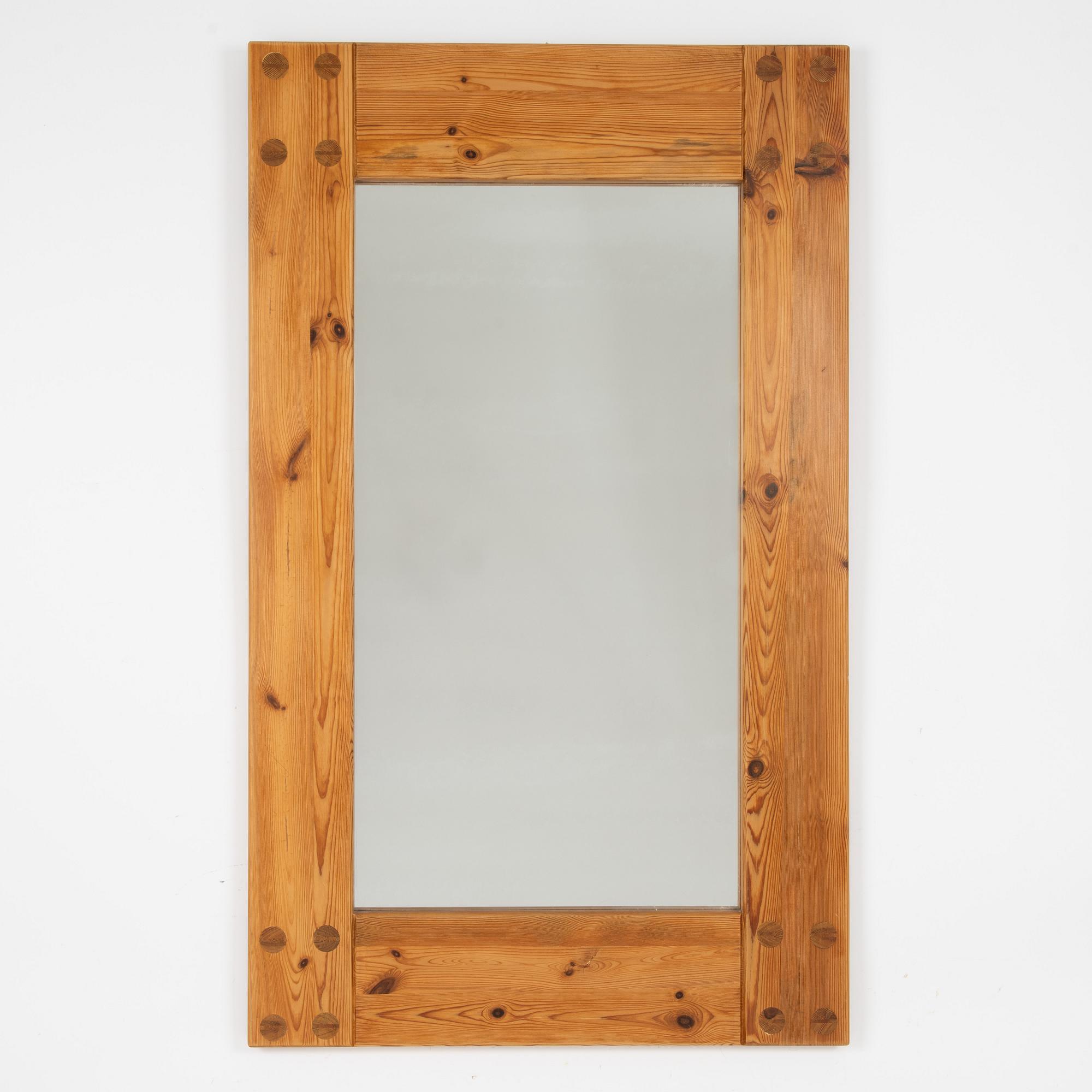 Sven Larsson, bench and mirror, Möbel-Shop AB, 1970s.