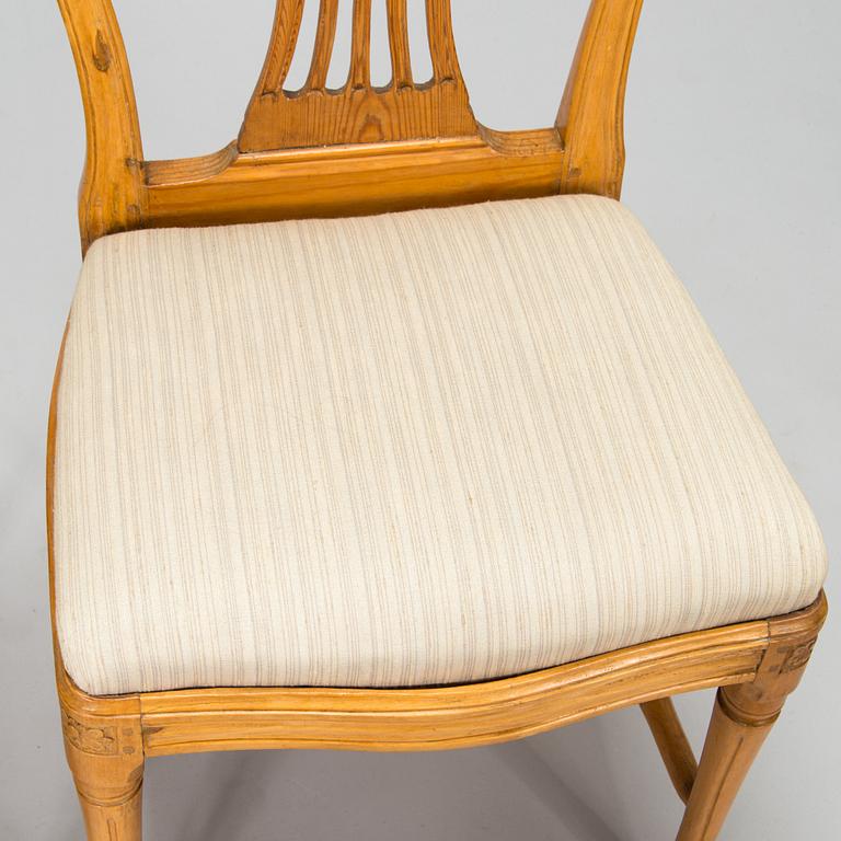 Tuoli ja jakkara, kustavilaiset, noin 1800.