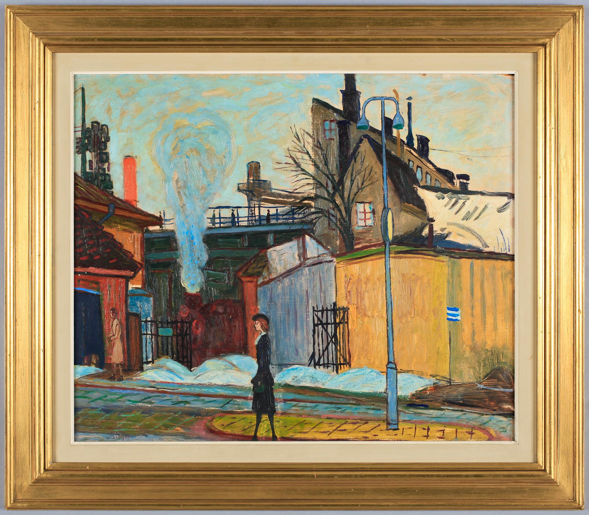 BIRGER BIRGER-ERICSON, olja på pannå, sign.