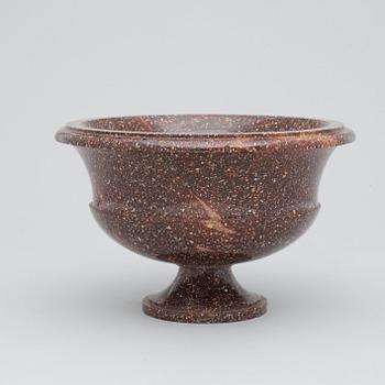 A Swedish Empire 19th century porphyry bowl.