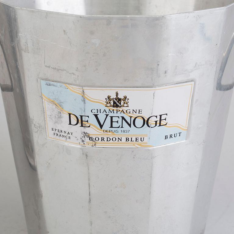 a set of aluminium champagne coolers, late 20th century.