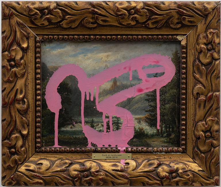 Iron, "Cock on landscape".